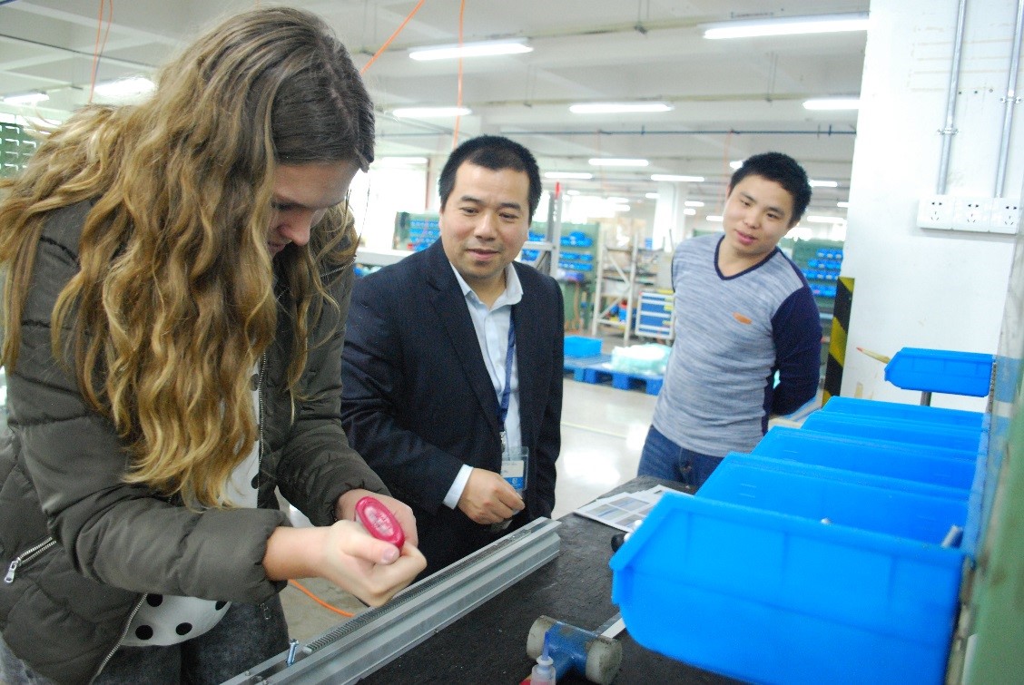 Trying out working at an assembly line in Xiamen, China